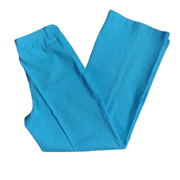 DG2 Diane Gilman Turquoise Hi-rise Wide Leg Pants - Picture 6 of 11